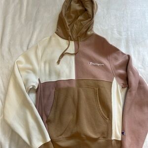 Champion Tan and Cream Hoodie